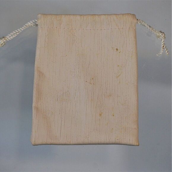 Modital Bijoux Vintage Dust Bag Jewelry Storage White Drawstring - Picture 6 of 6